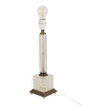 Vintage Classic Glass Table Lamp – Massive – 1980s