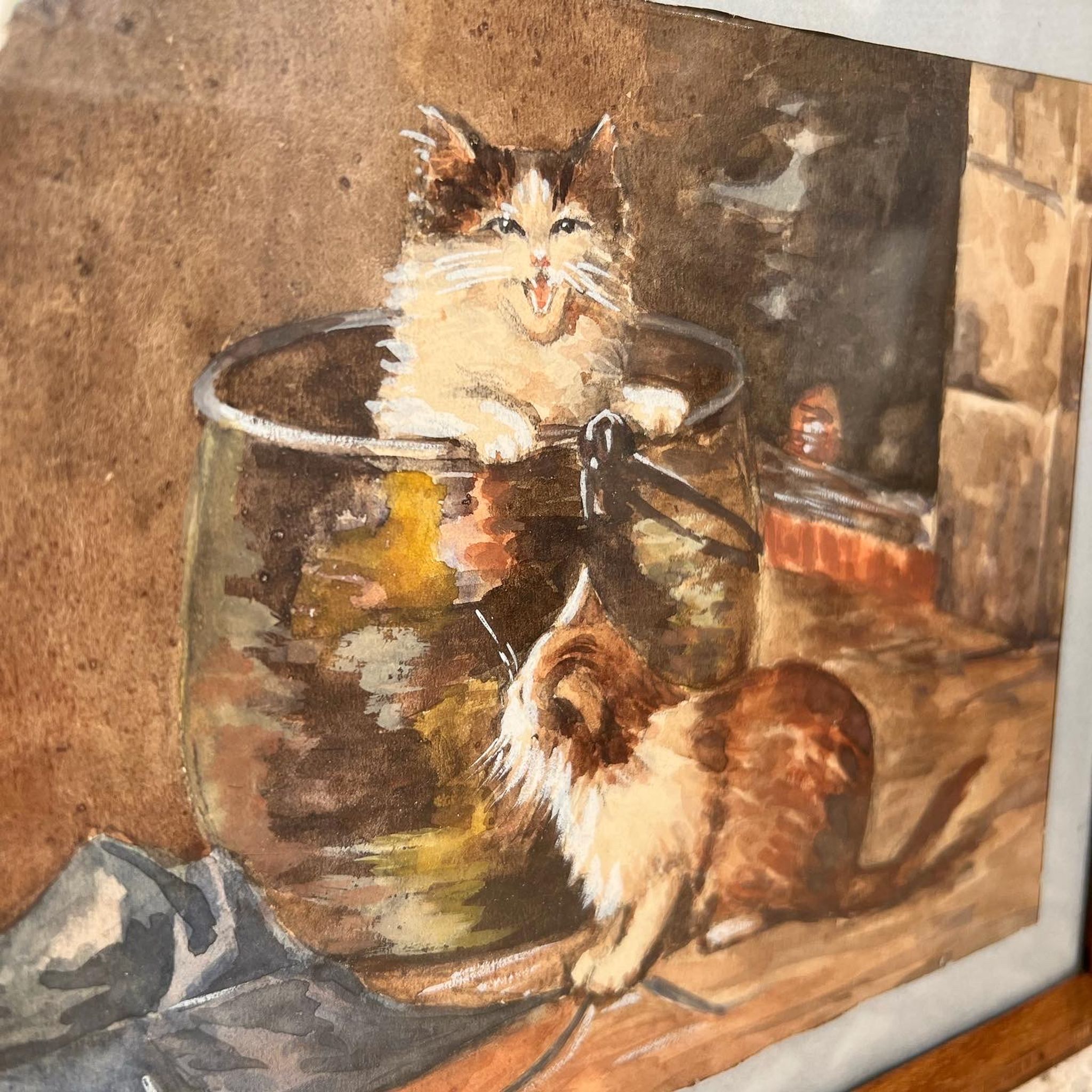 Watercolor to the two cats