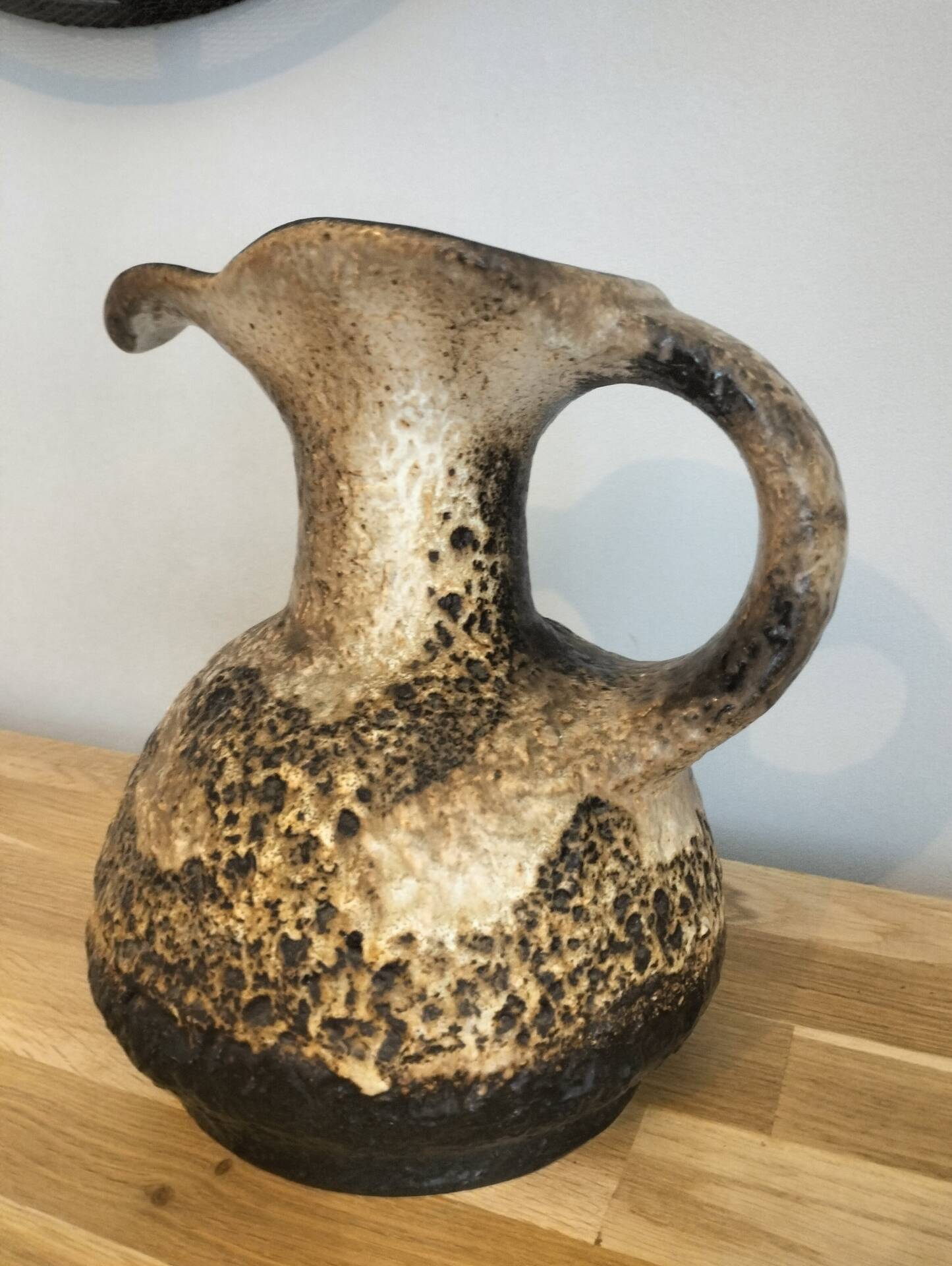 Ceramic vase-pitcher Fat Lava, attributed to Bay Keramik, Germany