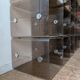 Set of 42 modular plexiglass lockers, Italy, 1970s