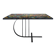 Chrome steel coffee table with zodiac signs decoration.