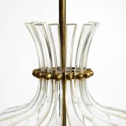Mid-Century Pendant Lamp by Vereinigte Werkstätten, in Brass and Plexiglass