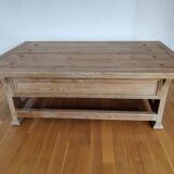 Wooden coffee table with drawer