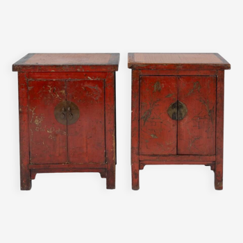 Two Chinese red lacquer sideboards. Nineteenth century.