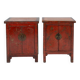Two Chinese red lacquer sideboards. Nineteenth century.