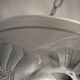 Art Deco vasque in transparent pressed glass DEGUE Paris France 1930