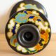 Hand-painted ceramic candlestick in Art Deco Revival style, Dutch Gouda pottery.