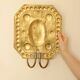 Single mid-century Swedish brass sconce for two candles