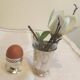 Silver-plated egg cup and tumbler set