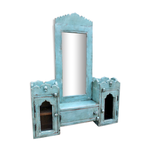 Coiffeuse en bois bleu
