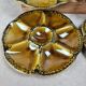 Set of 8 Gien oyster plates, magnificent vintage service.