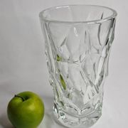 Vase en cristal de Sèvres à motif de verre grugé, 26 cm
