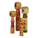 Lot of 4 Japanese KOKESHI dolls