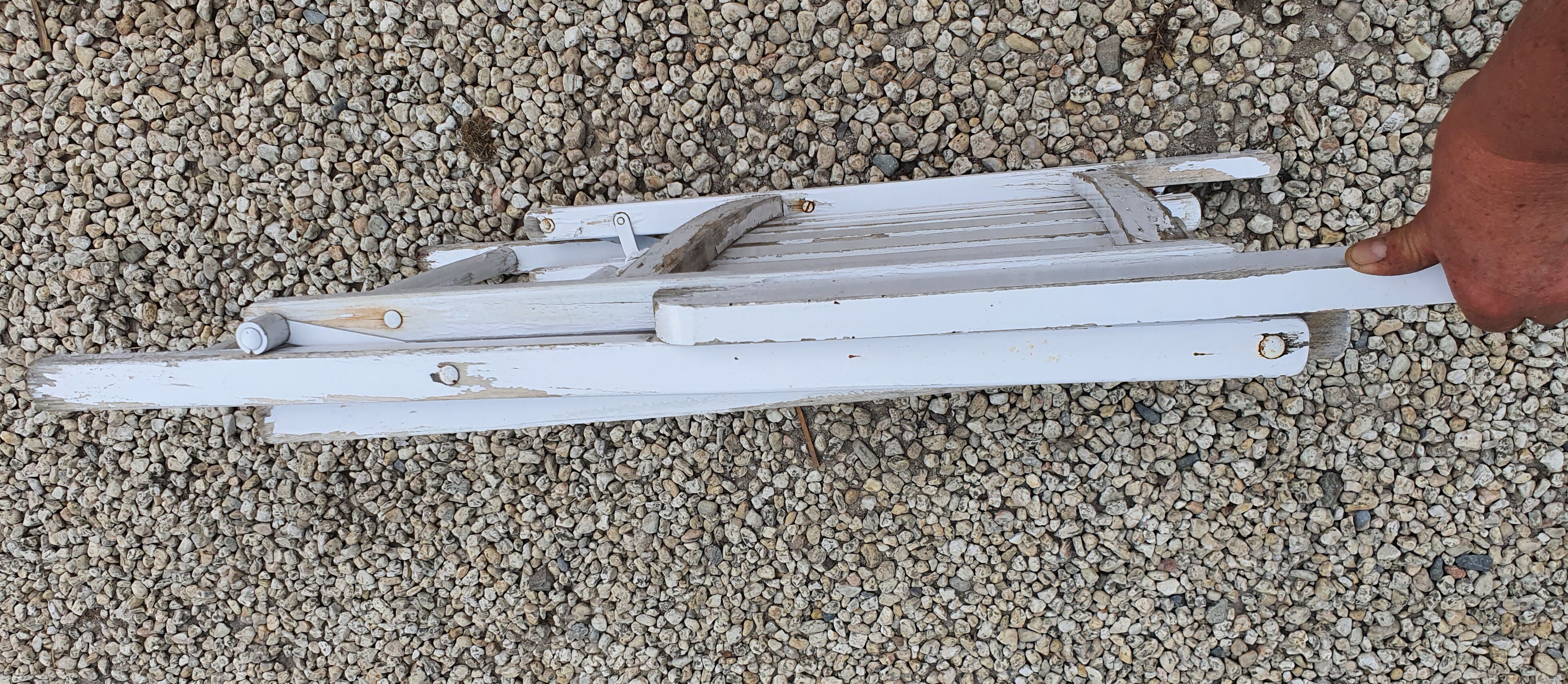 Fauteuil pliant de jardin à lattes de bois