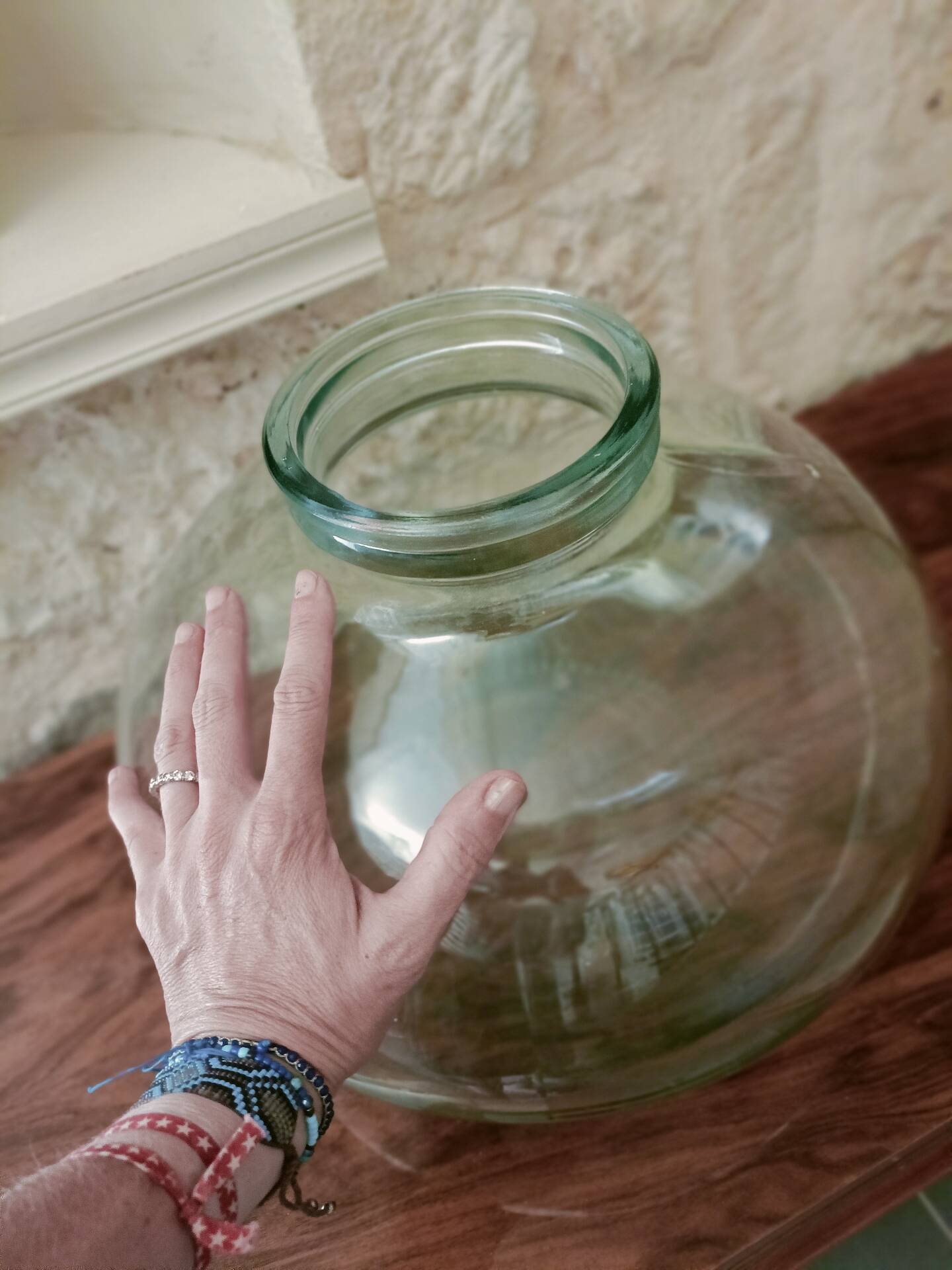 Grand vase, bonbonne en verre