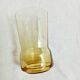 Set of 2 yellow glass water glasses