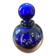 Flacon verre soufflé - bleu nuit - vintage