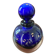 Flacon verre soufflé - bleu nuit - vintage
