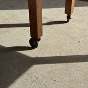Wooden rolling trolley with removable top H66 75x35