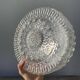 Pair of transparent round glass wall lights