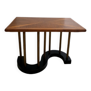 table basse chêne et - vers 1960