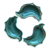 3 green leaf bowls Verceram