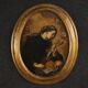 Antique oval painting of Saint Catherine of Genoa from the 17th century