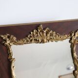 Miroir doré en bois et stuc ancien