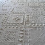 Old crochet bed cover 255 cm x 215 cm