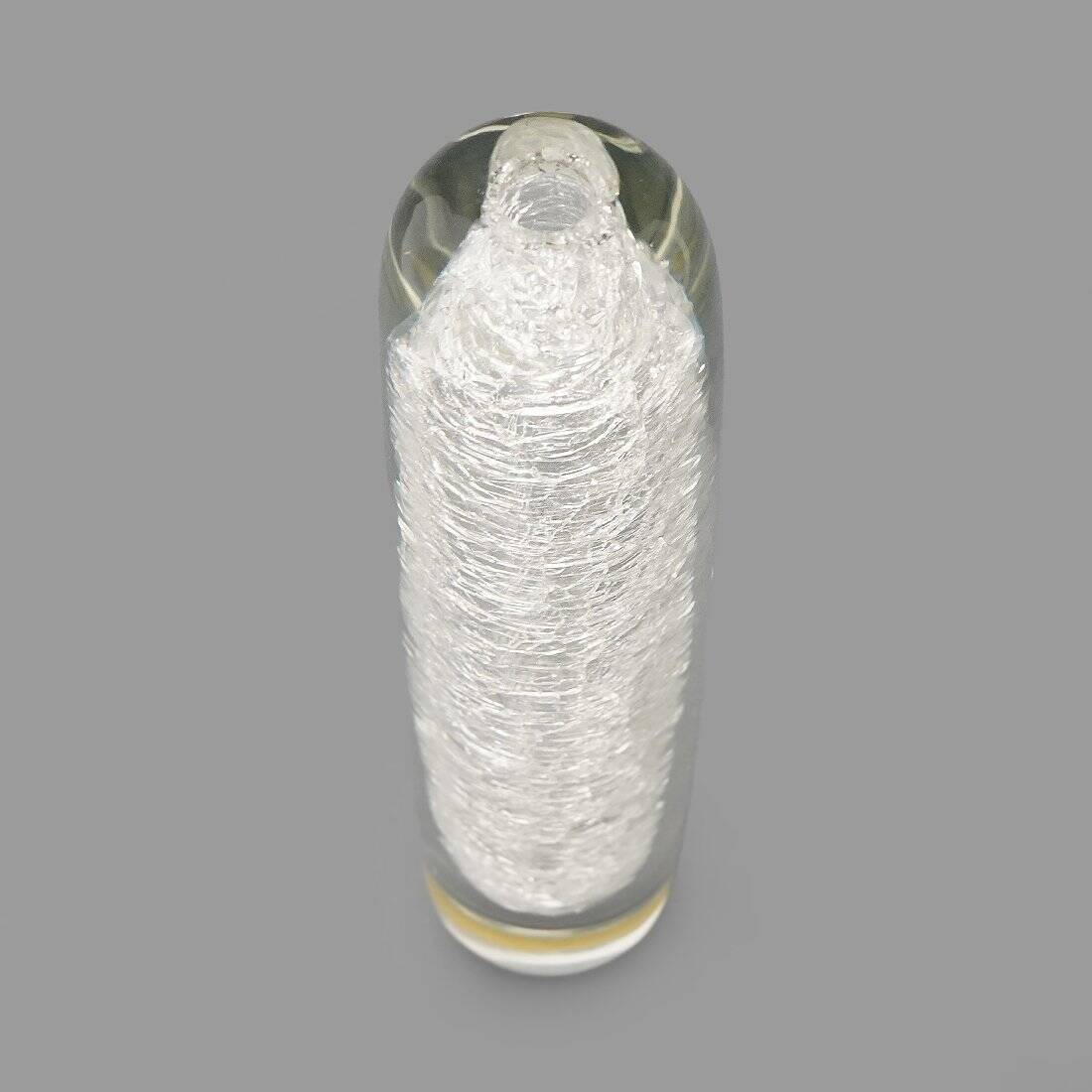 Transparent Glass Vase by Alfredo Barbini for Barbini, 1970s