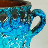 Covered ceramic pot fat-lava foam glaciers, enamels le cyclope, annecy