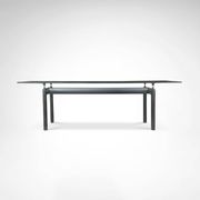 LC6 glass and metal dining table by Le Corbusier et al. for Cassina 1990s