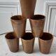 Set of 6 glasses in stoneware Digoin Sarreguemines 70s