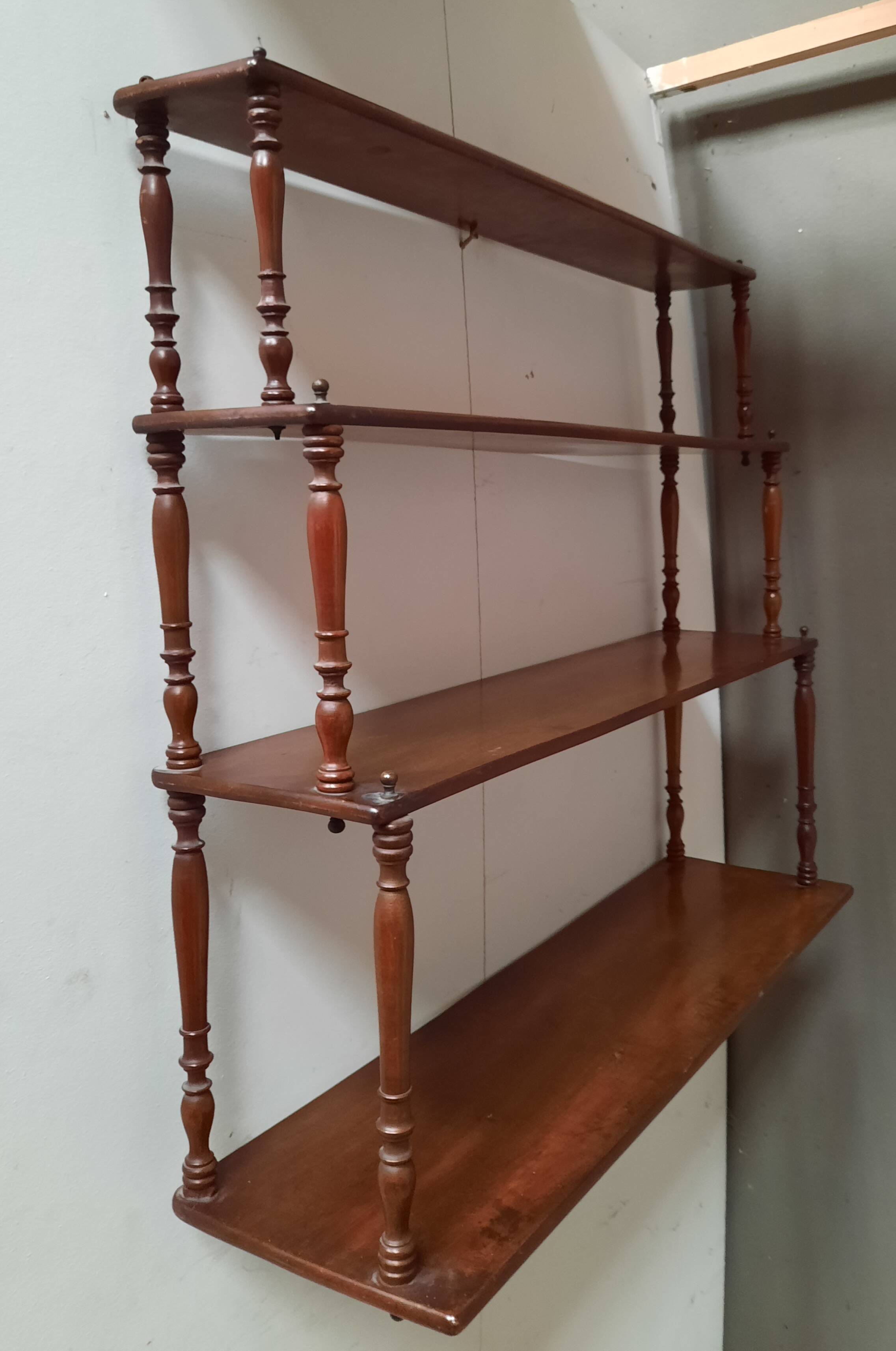 Mahogany wall shelf