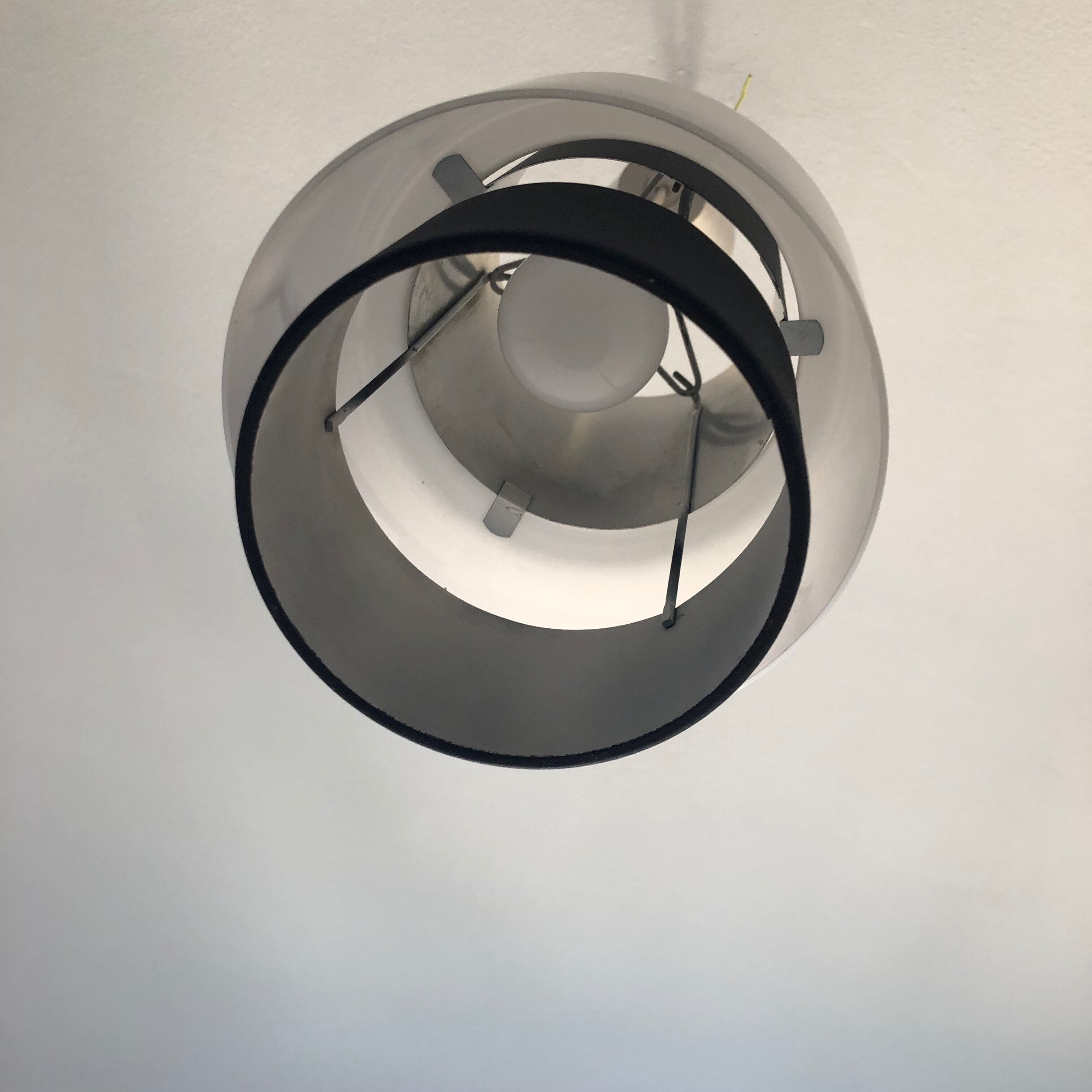 Vintage pendant lamp 1950 Louis Kalff Philips opaline - 33 cm