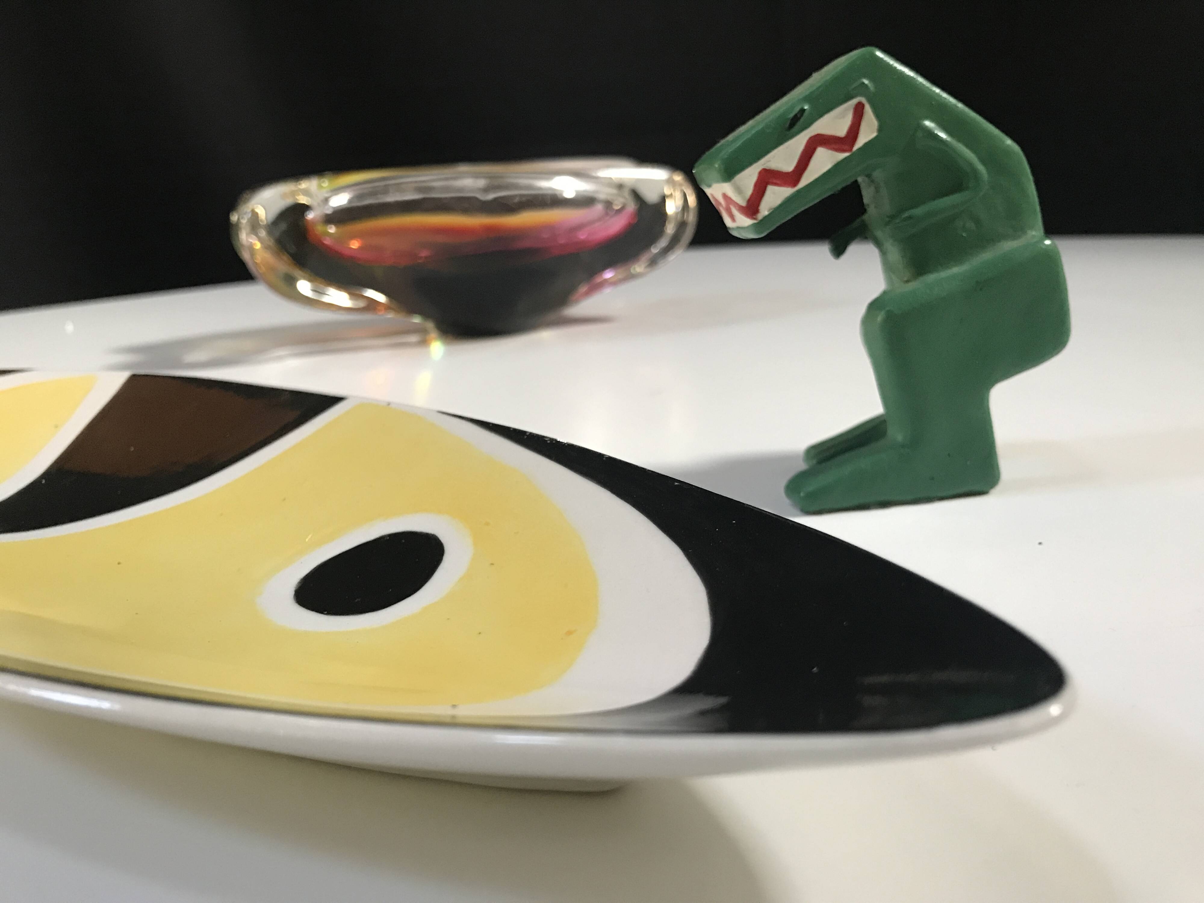 Dish • Vintage Centerpiece • “9736” • Kovács István • Zsolnay • 1962