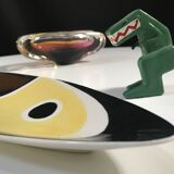 Plat • Centre de Table Vintage • « 9736 » • Kovács István • Zsolnay • 1962