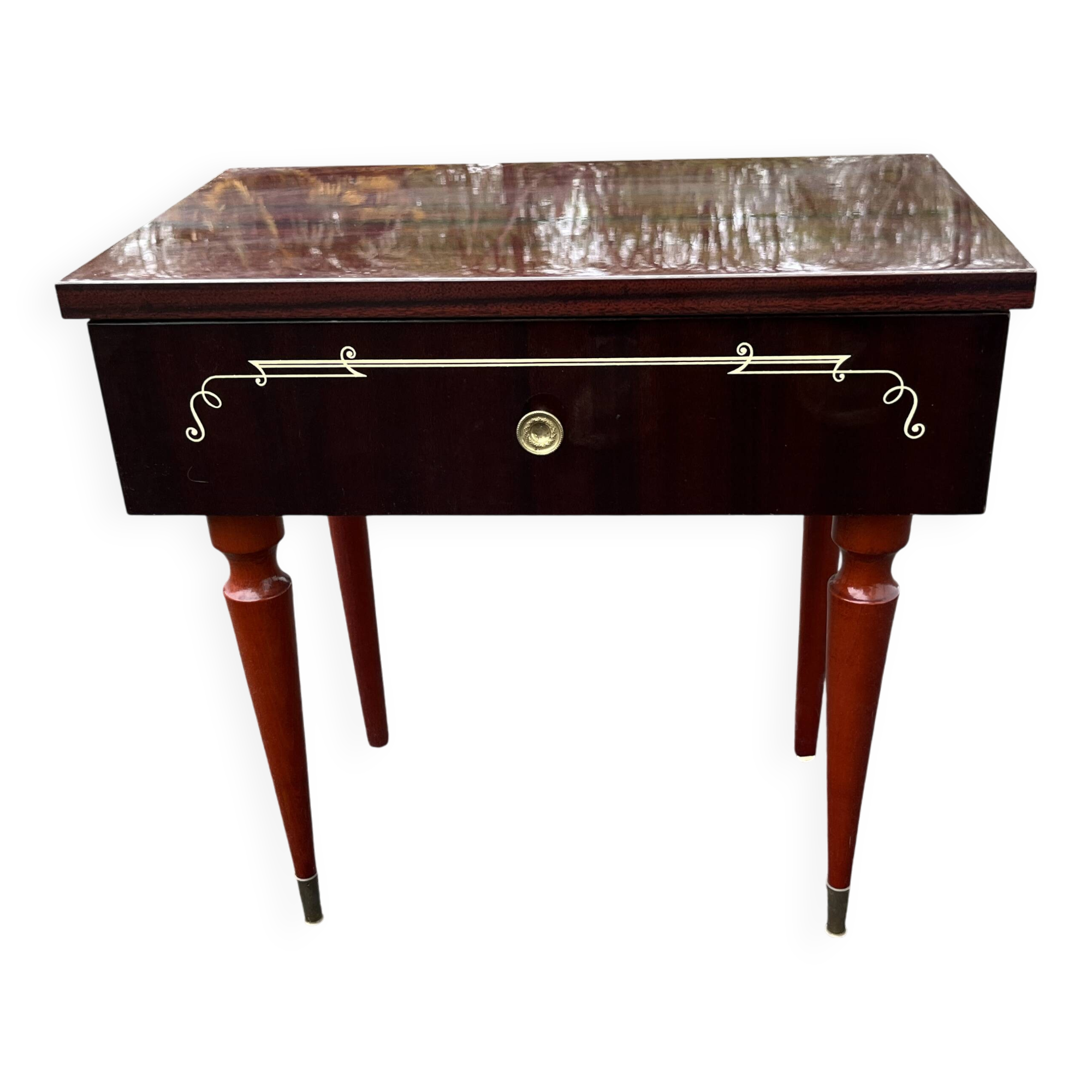 Dark brown bedside table from the 50s