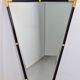 Modern Black Lacquer Metal Triangle Mirror, 1970s