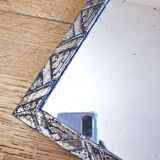 Small Art Petitdéco carved wooden mirror, Silver leaf - "Hector"