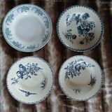 10 antique deep plates in ironstone