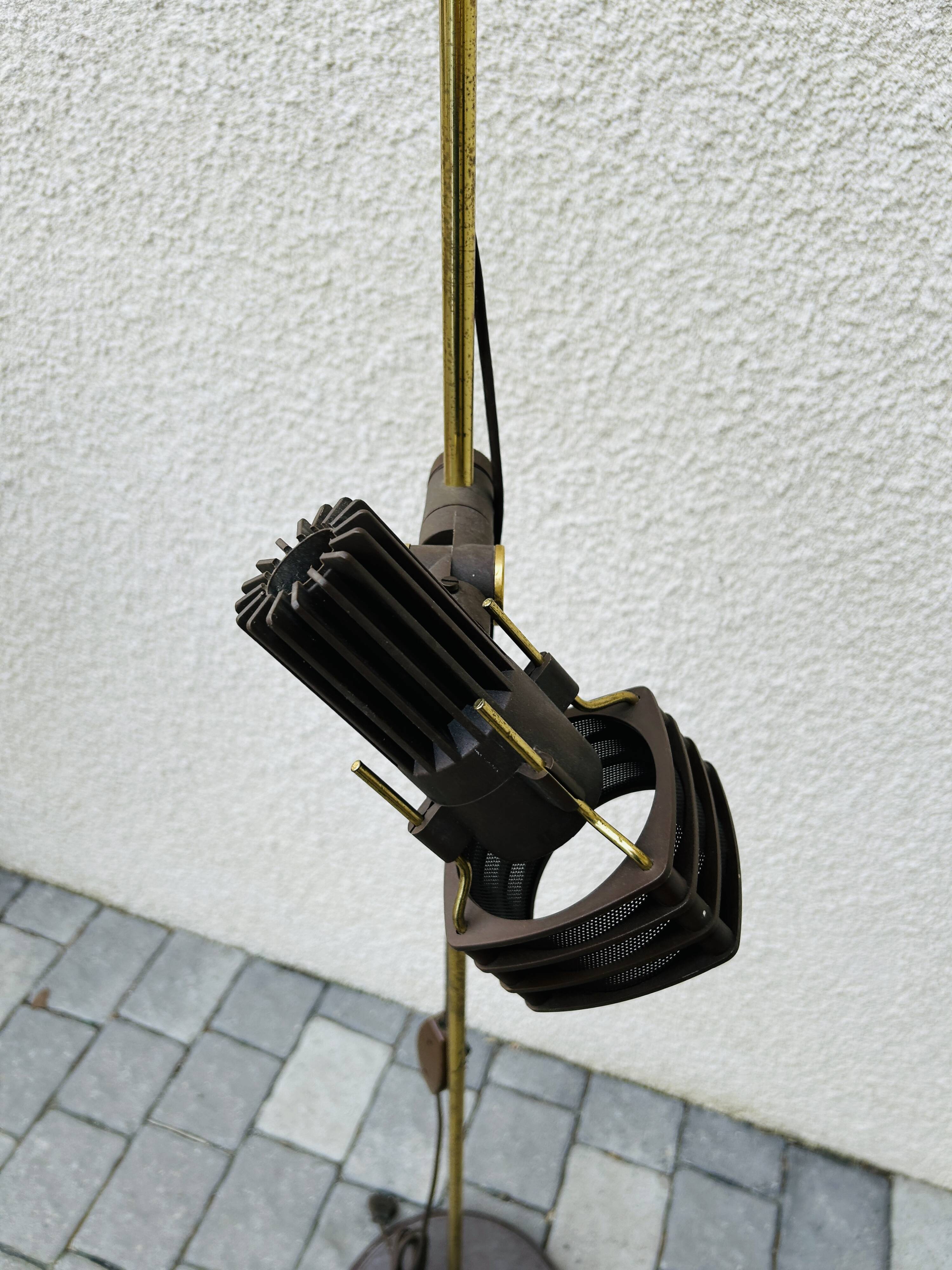 Adjustable vintage mid-century floor lamp – brass