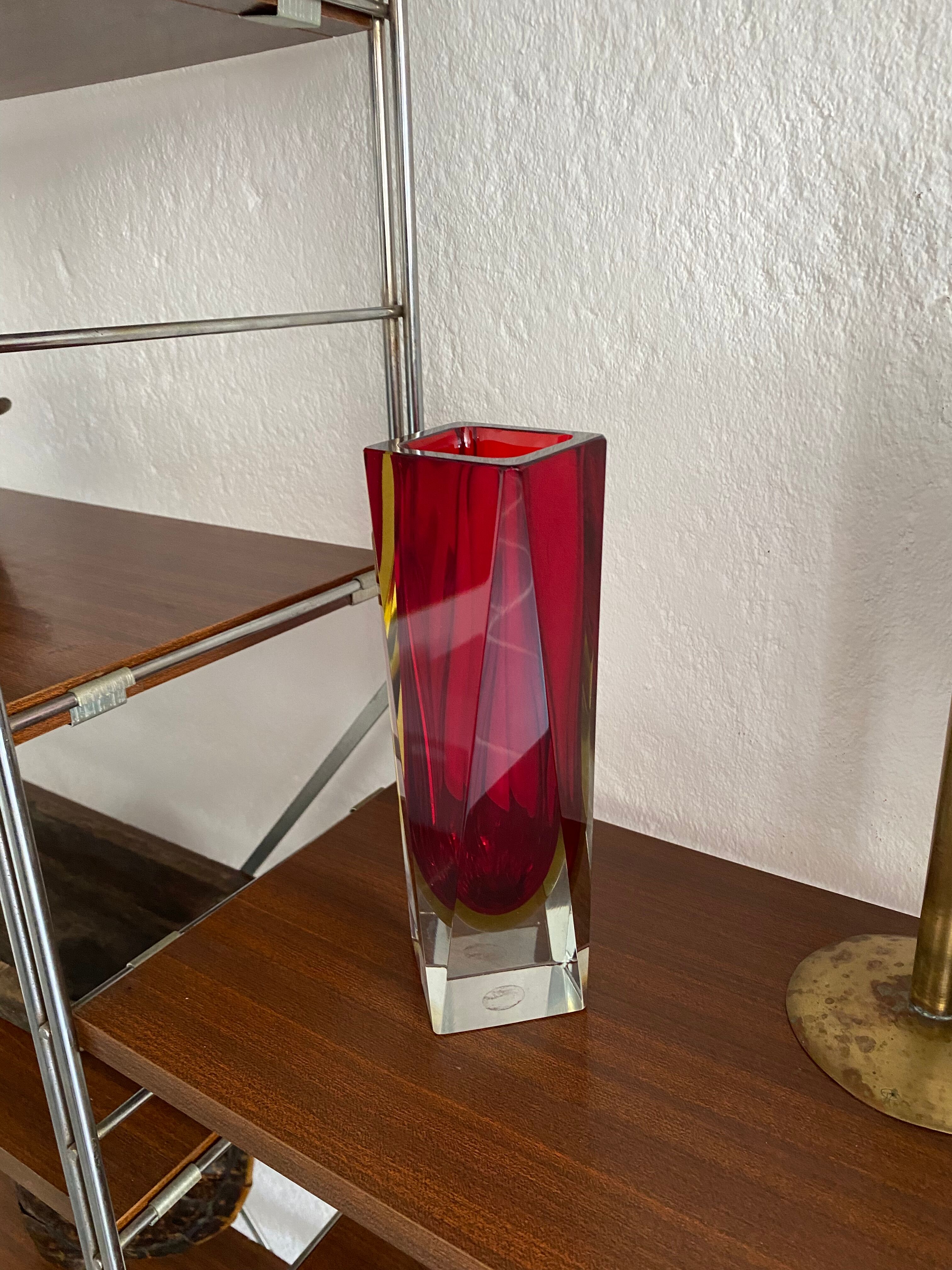 Vintage Murano glass vase 60s