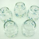 5 water glasses - decoration small blue flowers - Veronica Luminarc Arcoroc - vintage 80s