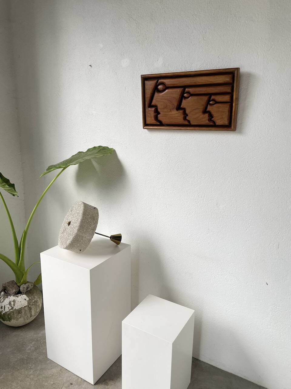 70s granite Perspex pendant light