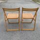 Paire de chaises pliante en bois