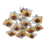 12-light Mazzega chandelier in amber and clear murano glass and chrome. Ita