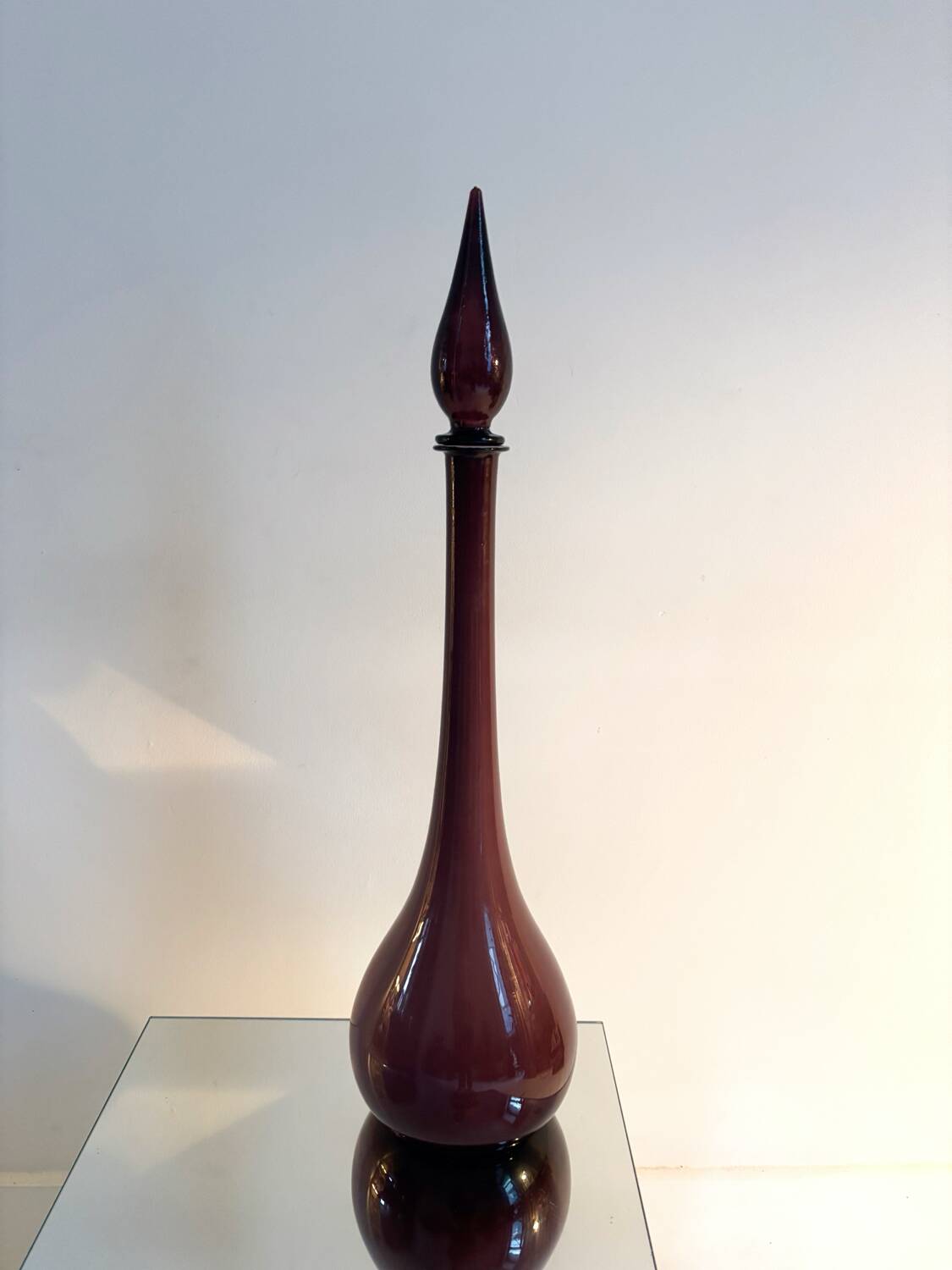 Empoli bottle in aubergine opaline