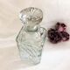 Old whisky or decant decanter textured crystal souflé in vintage checkerboard