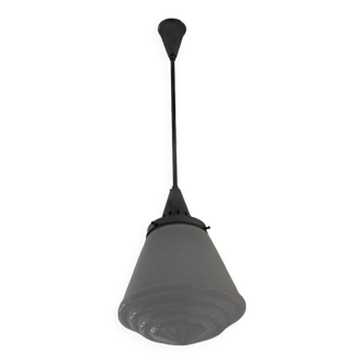 Lampe hollandaise moderne en verre opale, années 1920
